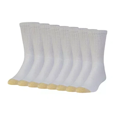 Gold Toe Athletic Sport Bonus Pack Mens 8 Pair Crew Socks In Gray