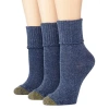 Gold Toe Bermuda Womens 3 Pair Turncuff Socks In Blue
