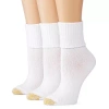 Gold Toe Bermuda Womens 3 Pair Turncuff Socks In White