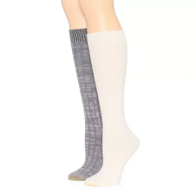 Gold Toe Cable Womens 2 Pair Knee High Socks In Gray