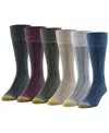 Gold Toe Men's 6-pack Cambridge Solid Crew Socks In Multi
