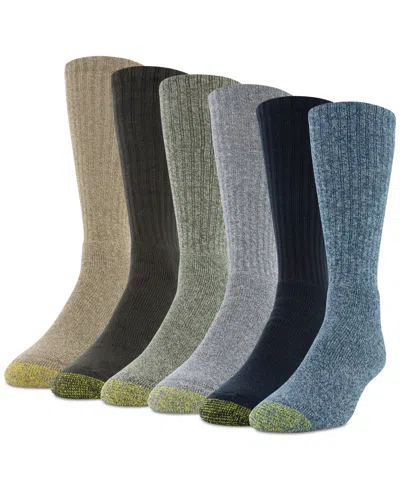 Gold Toe Men's 6-pack Casual Harrington Socks In Asst 14