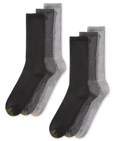 Gold Toe Men's 6-pack Casual Harrington Socks In Grey