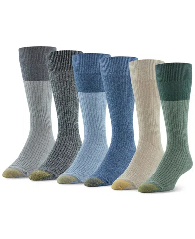Gold Toe Men's 6-pack Casual Stanton Socks In Asst 14
