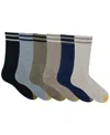 Gold Toe Men's 6-pack Kensington Reinforced Toe Short Crew Socks In Multi