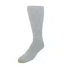 Gold Toe Men's Cotton Ultra Tec Over The Calf Socks (pack Of 3) In Grey