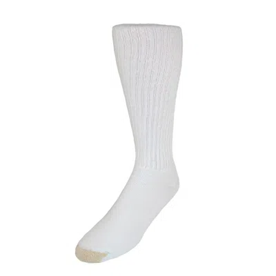 Gold Toe Men's Cotton Ultra Tec Over The Calf Socks (pack Of 3) In White