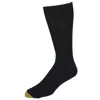 Gold Toe Men's Extended Size Ribbed Moisture Control Dress Socks (3 Pair Pack) In Black