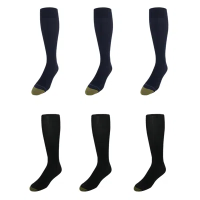 Gold Toe Men's Metropolitan Moisture Control Otc Socks (pack Of 6) In Multi
