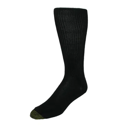 Gold Toe Men's Mid Calf Fluffies Socks (pack Of 3) In Black