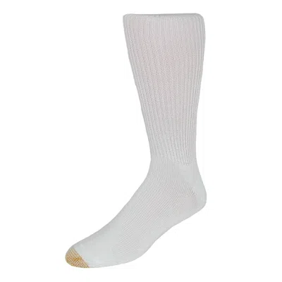 Gold Toe Men's Mid Calf Fluffies Socks (pack Of 3) In White