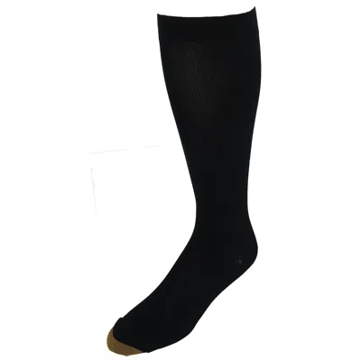 Gold Toe Men's Mild Compression Over The Calf Compression Socks In Black