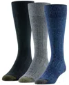 Gold Toe Men's Speckled Hampton Crew Dress Socks, 3-pack In Asst 9