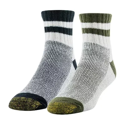 Gold Toe Retro Lounge Mens Multi-pack 2 Pair Quarter Ankle Socks In ...