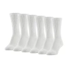 Gold Toe Sport Cushion Womens 6 Pair Crew Socks In White