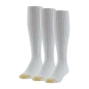 Gold Toe Ultra Tec Mens Breathable Multi-pack 3 Pair Over The Calf Socks In Silver