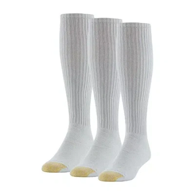 Gold Toe Ultra Tec Mens Breathable Multi-pack 3 Pair Over The Calf Socks In Silver