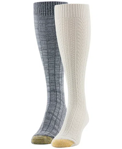 Gold Toe Women's 2-pack Cable Knee High Socks In Multi