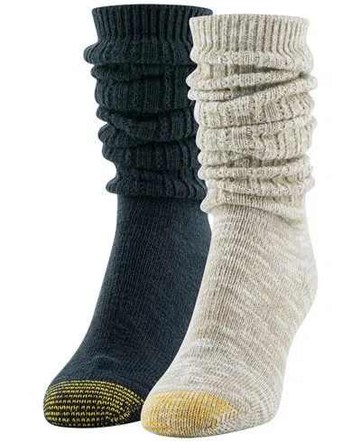 Gold Toe Women's 2-pack Girlfriend Slouch Crew Socks In Multi