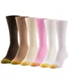 Gold Toe 6 Pack Ribbed Crew In Multi