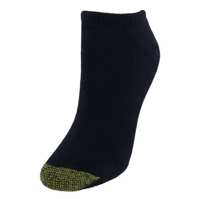 Gold Toe Women's Cotton No Show Liner Socks (pack Of 6) In Black