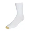Gold Toe Women's 3 Pack Non-binding Short Crew Socks, Also Available In Extended Sizes In White