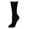 Gold Toe Women's Non Binding Ribbed Crew Socks (3 Pair Pack) In Black