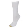 Shop Gold Toe Women's Non Binding Ribbed Crew Socks (3 Pair Pack) In White