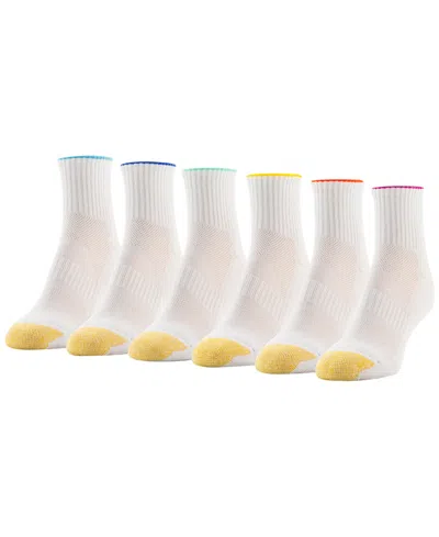 Gold Toe Women's Sport Half Cushion Quarter Socks, 6-pack In Multi