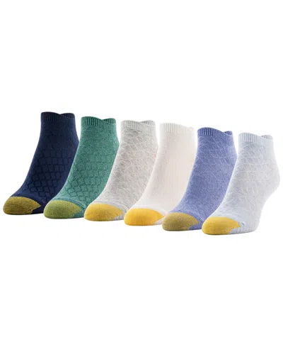 Gold Toe Women's Texture Liner Socks, 6-pack In Multi
