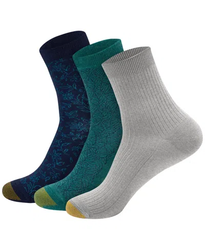 Gold Toe Women's Turn Cuff Convertible Reinforced-toe Crew Socks, 6-pack In Assortment 9