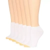 Gold Toe Womens 6 Pair Plus Tall Low Cut Socks In White