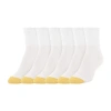 Gold Toe Womens 6 Pair Plus Tall Turncuff Socks In White