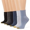 Gold Toe Womens 6 Pair Turncuff Socks In Blue