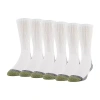 Gold Toe Work Mens 6 Pair Crew Socks In White
