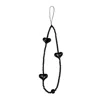 Gold Trip Black Hearts Wristlet Phone Strap