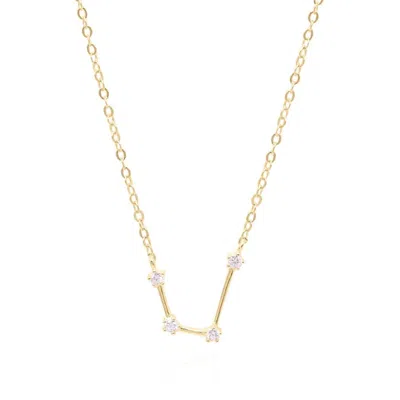 Gold Trip Women's Aquarius Zodiac Constellation Necklace In Gold