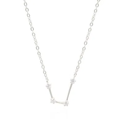 Gold Trip Women's Aquarius Zodiac Constellation Necklace In Silver