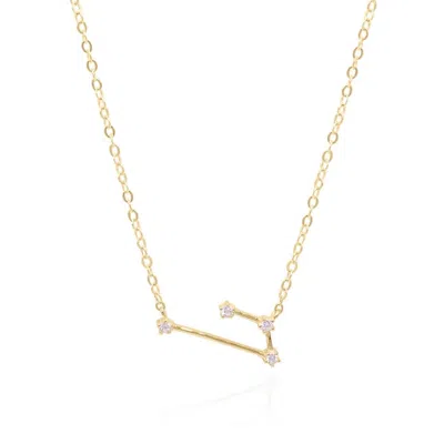 Gold Trip Women's Aries Zodiac Constellation Necklace In Gold