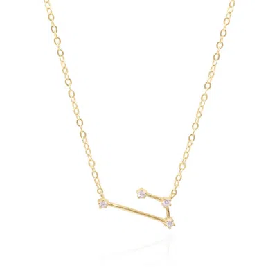 Gold Trip Women's Aries Zodiac Constellation Necklace In Gold In Gray