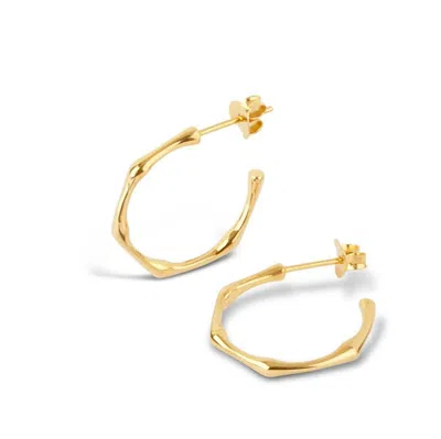 Gold Trip Women's Bamboo Hoop Earrings In Gold