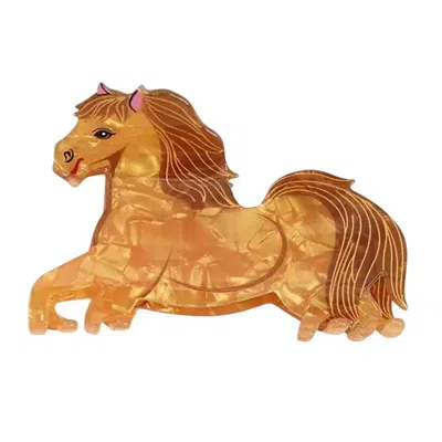 Gold Trip Women's Black / Brown / Red Horse Claw Clip