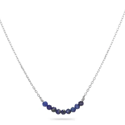 Gold Trip Women's Blue / Silver Blue Lapis Beads Necklace In Silver