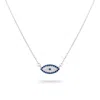 Gold Trip Women's Blue / Silver Blue Lucky Evil Eye Necklace In Silver In Metallic