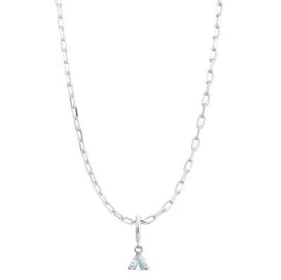 Gold Trip Women's Blue / Silver September Birthstone Necklace In Silver In Metallic