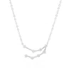 Gold Trip Women's Capricorn Zodiac Constellation Necklace In Silver In Gray