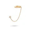 Gold Trip Women's Chain Link Ear Cuff Single Stud Earring In Gold In Gold