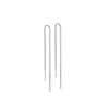 Gold Trip Women's Chain Threader Earrings In Silver In Metallic