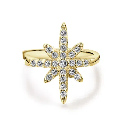 Gold Trip Women's Compass Star Ear Cuff In Gold