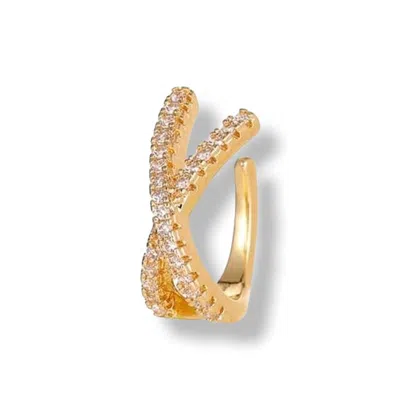 Gold Trip Women's Cross Ear Cuff In Gold